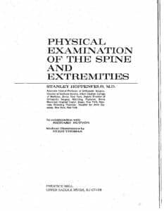 Physical Examination of the spine and extremities Hoppenfield pdf 1